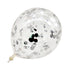 Confetti ballon zilver 30 cm