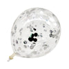 Confetti ballon zilver 30 cm