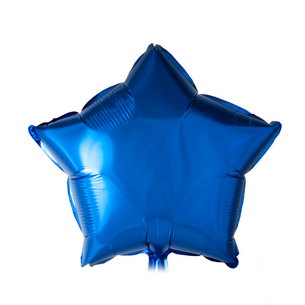 Folie ballon ster glanzend navy blauw
