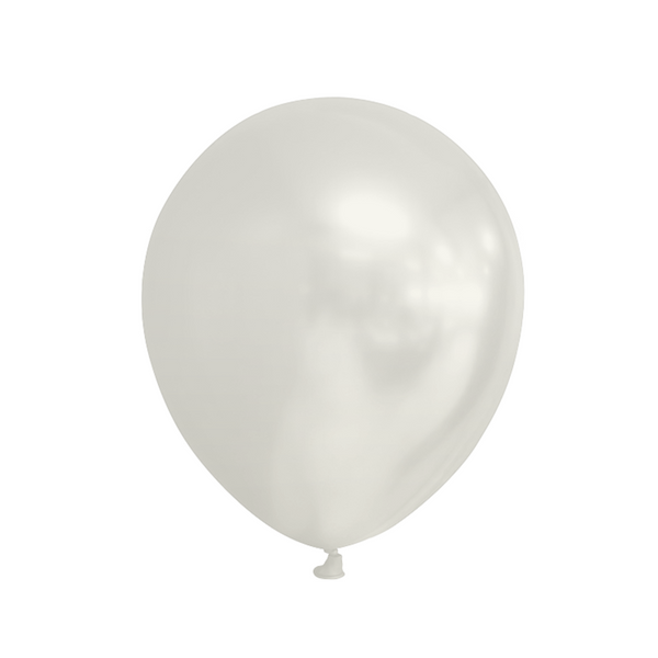 Parel ballon wit 13 cm