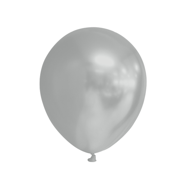 Metallic ballon zilver 13 cm